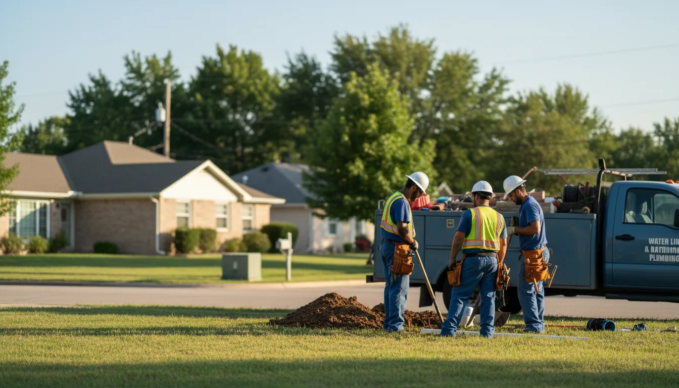 Residential water line and bathroom plumbing service in Only, TN